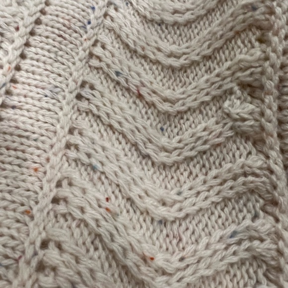 Tundra beige colourful speckled wool button up THICK cardigan - Picture 4 of 13